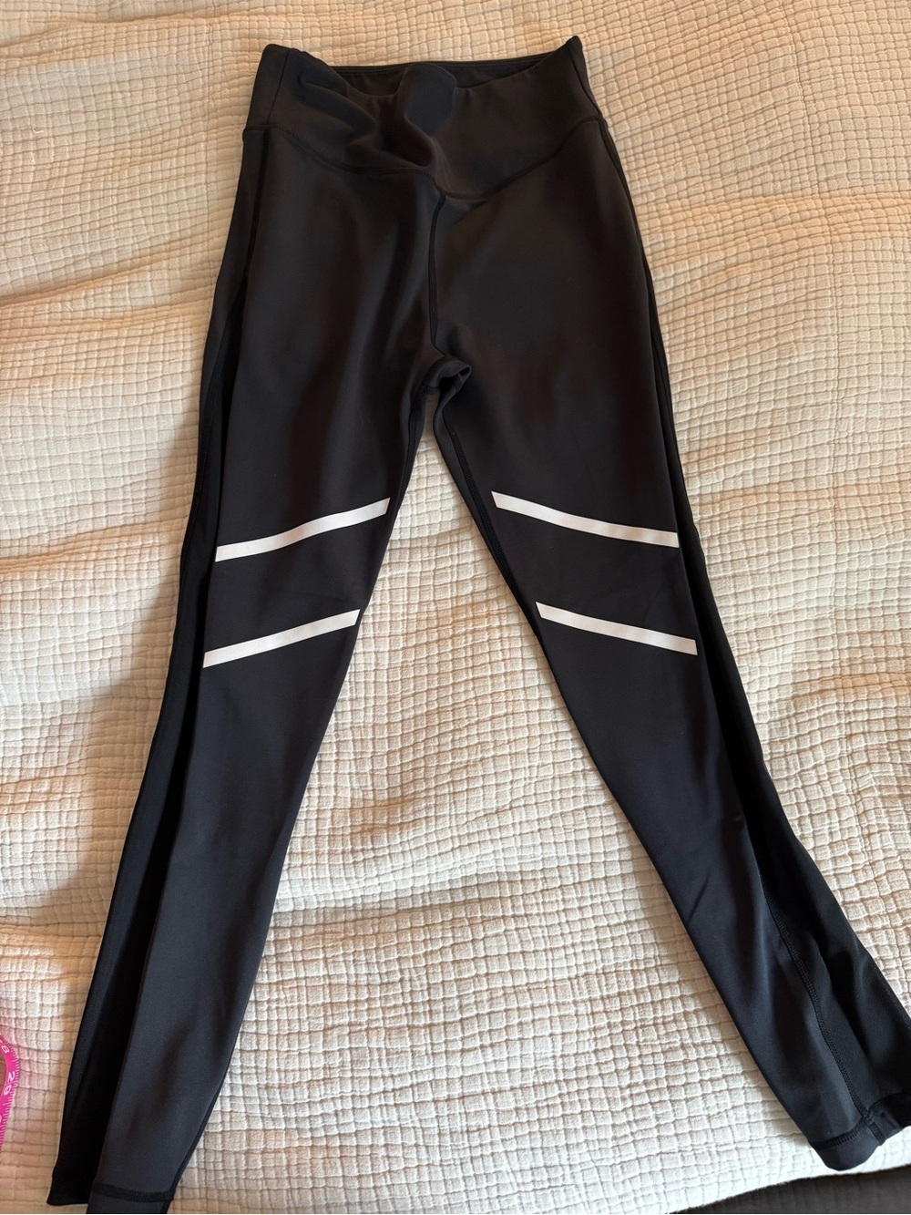ZYIA 🌙 Black Reflective Light n Tight Mesh Hi-Rise 7/8 24”